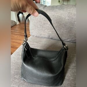 Coach Black Pebbled Leather Shoulder Bag 90s/Y2K vintage